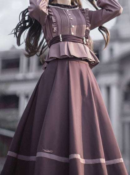 Schleife Lila Lila Top Retro + Rock Groß Elegant + Rauchig Ausgestellt