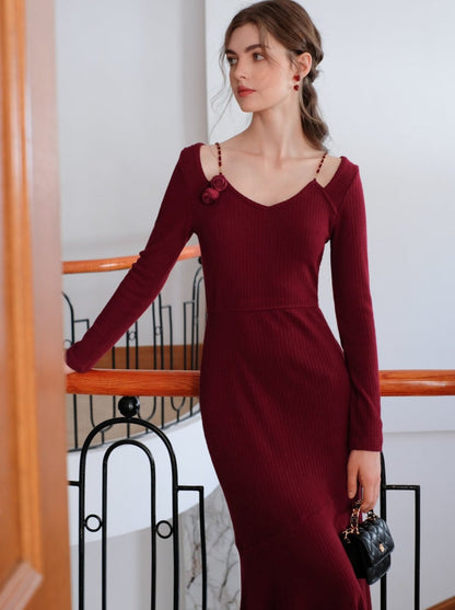 キャミソール ローズ ローズフラワー クイーン ドレス カーディガン