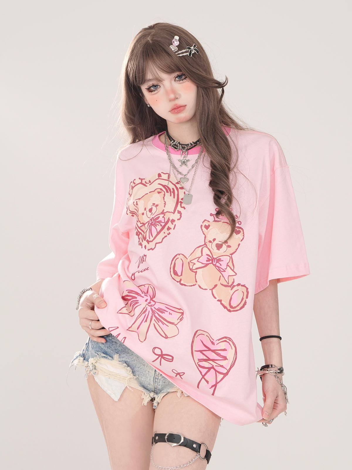 Bear Cute T-Shirt Loose Print