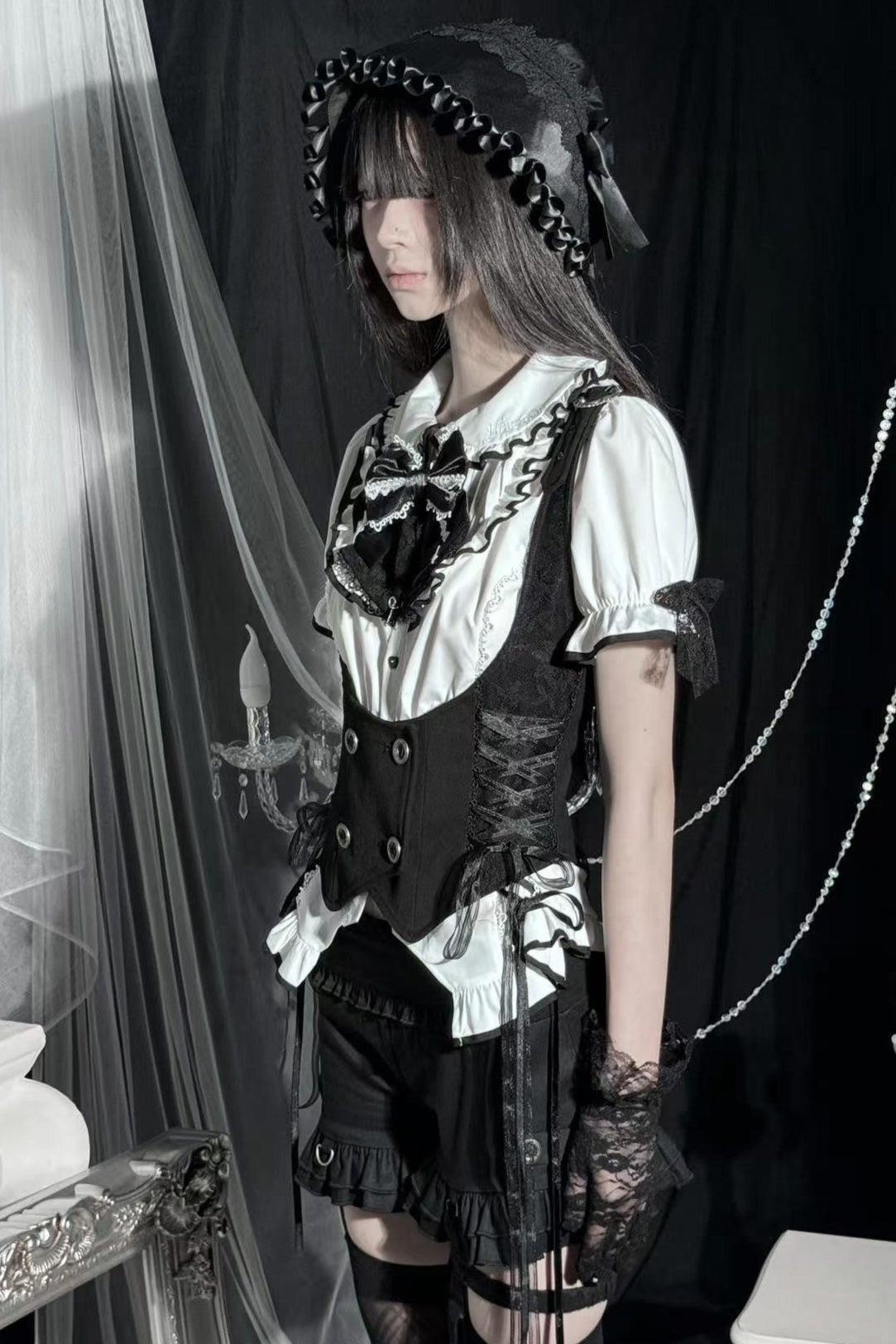 リボンクラッシュシャツ