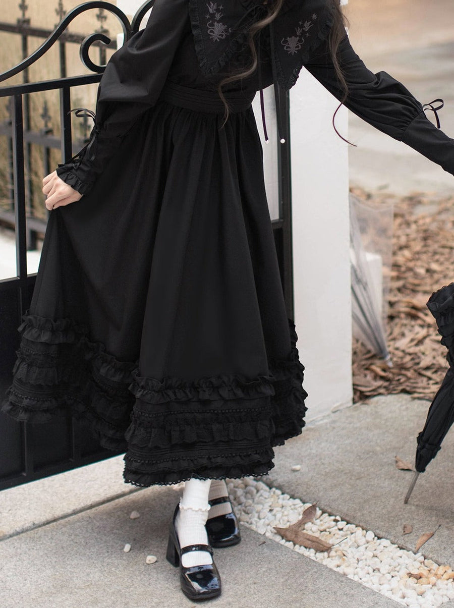 Ceinture de mouton foncé rétro jambe + robe française