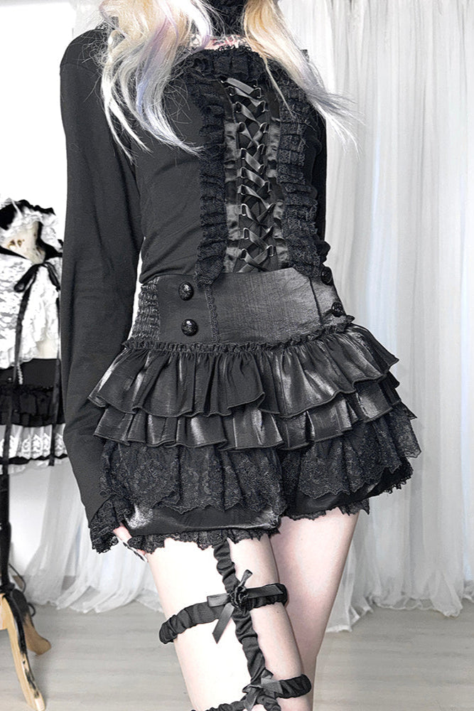 シャツ パンプキン レース ボトム パンツ ベルベット