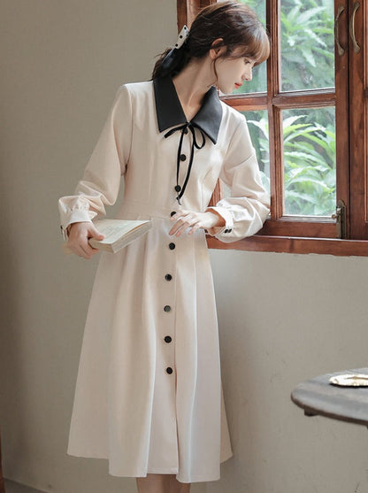 Stil Kleid Französisch Retro Shirt Girly