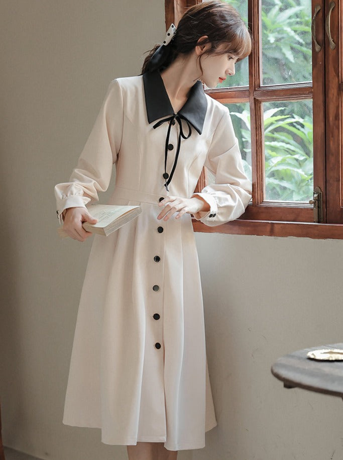 Robe style rétro français, chemise girly