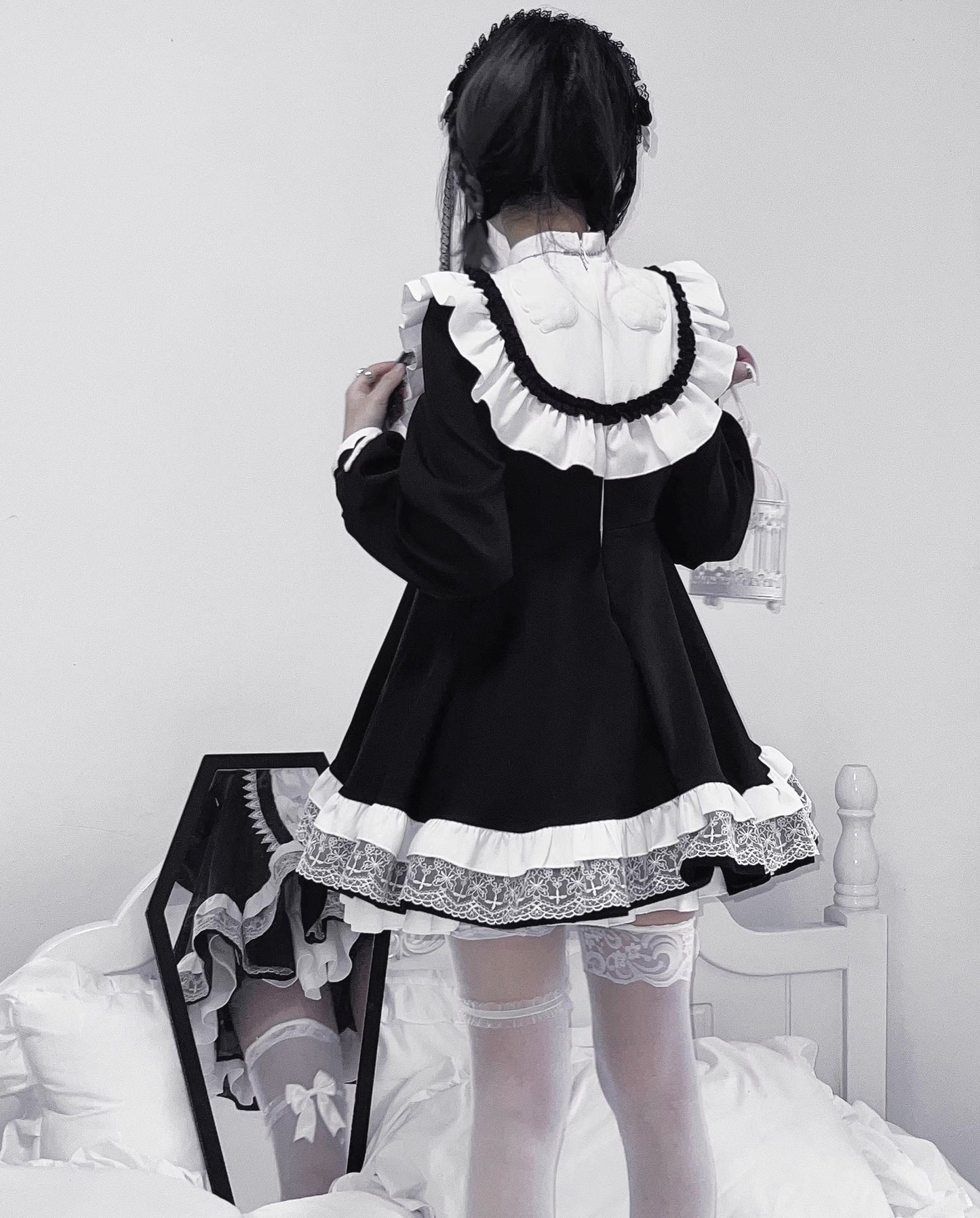 Halloween Schwester Cross Subkultur Kleid Set Lolita