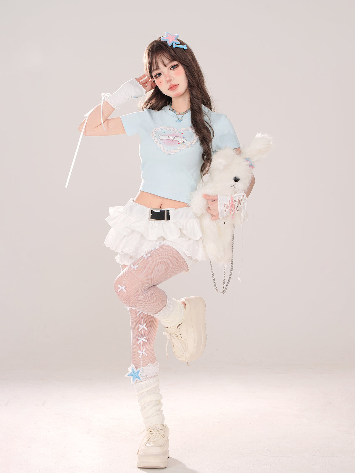 T-Shirt American Neck Love Kurze Runde Katze