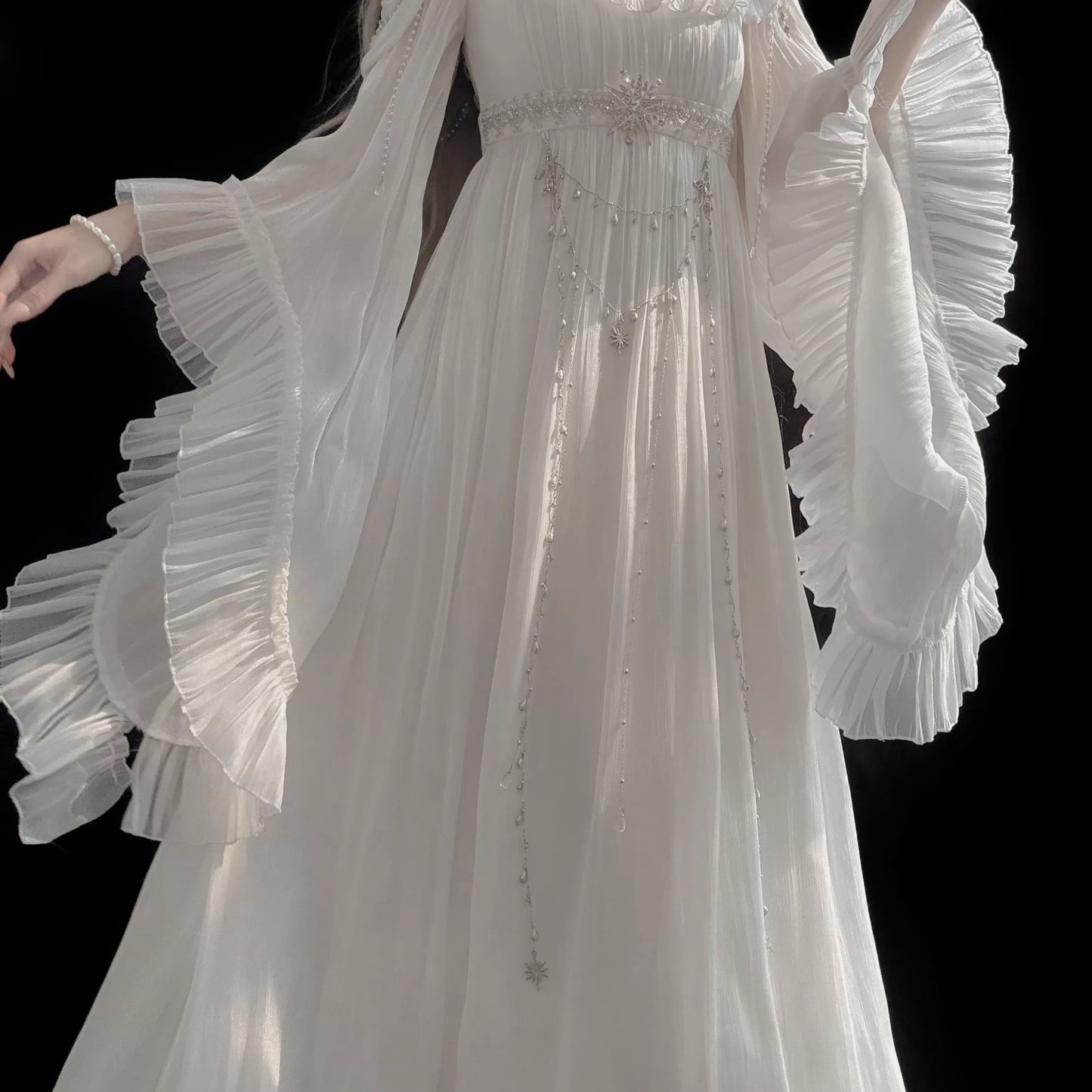 Moon & Stars Poem OP Dress – Fairy Bead Lolita | Zi You Shi Original