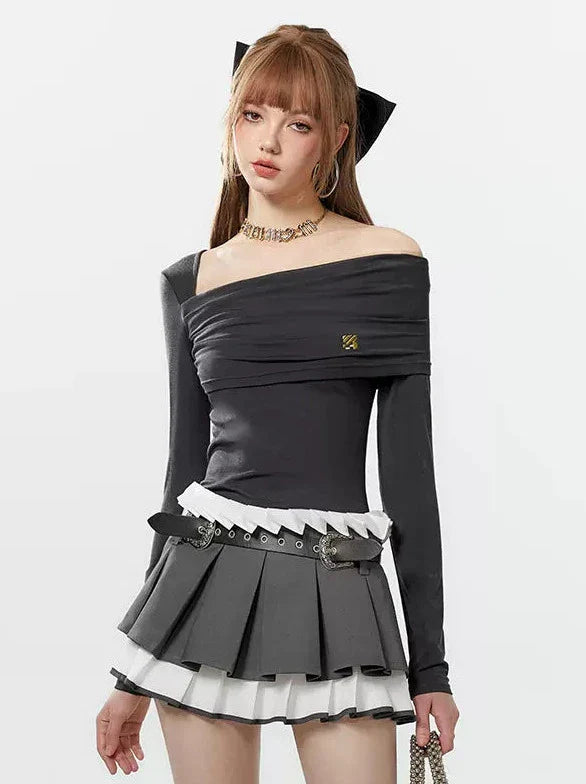 Asymmetrisches Off-Shoulder-Top