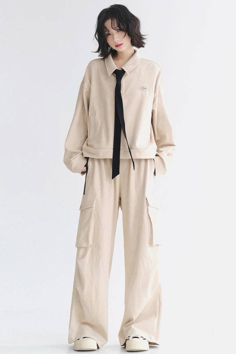 パンツ スウェットシャツ カーゴセットアップと