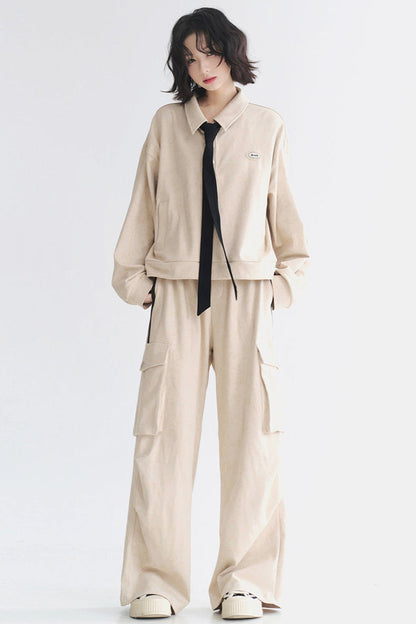 パンツ スウェットシャツ カーゴセットアップと