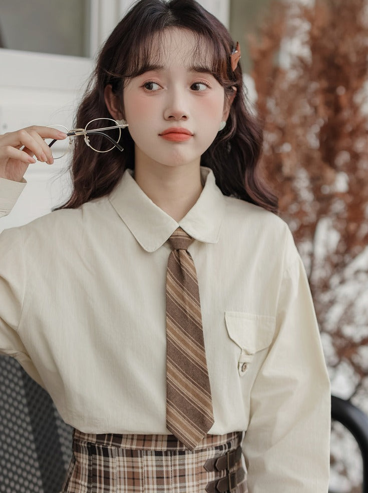 シャツ ワンポイントポケット ゆったり シンプル