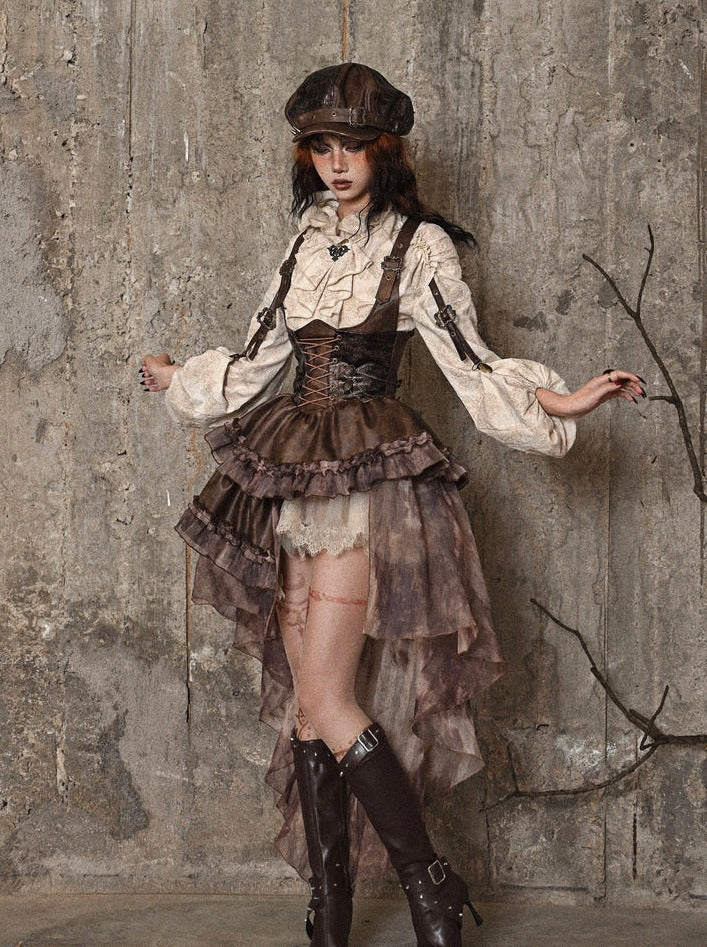 Flower Sleeve Blouse Voluminous