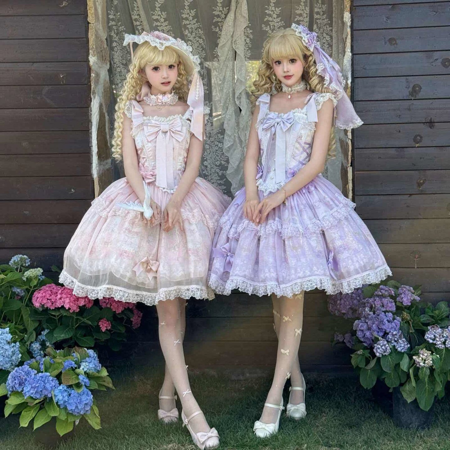 Primrose Nocturne Lolita Long SP / Short JSK / Cardigan & Overskirt Set
