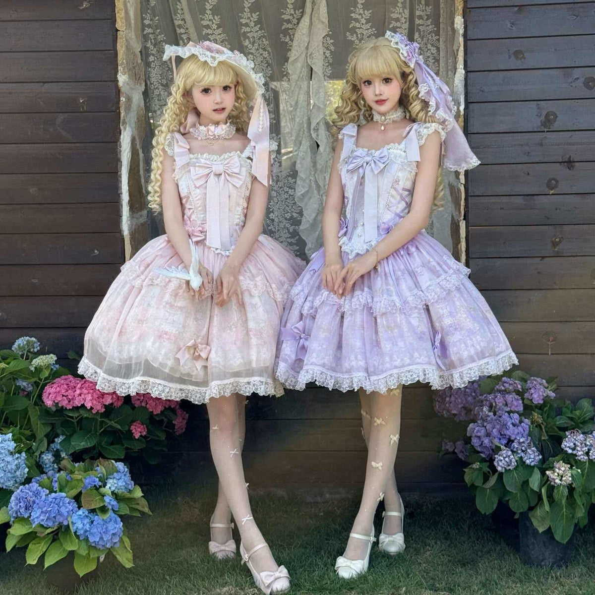 Primrose Nocturne Lolita Long SP / Short JSK / Cardigan & Overskirt Set