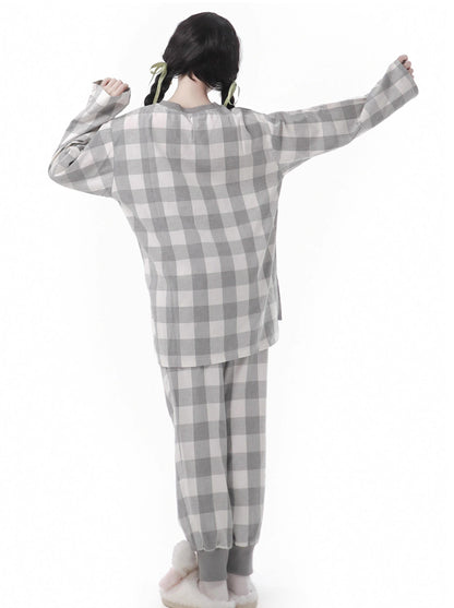 ソフトコットンパジャマ ラウンジウェア カジュアルチェック
