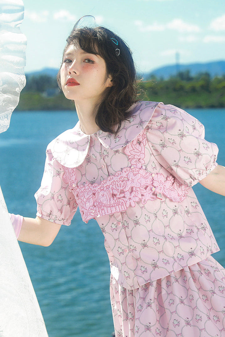 Chemise douce à manches bouffantes de l'île