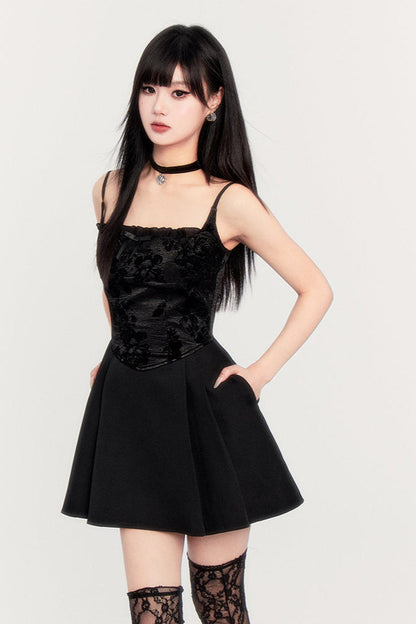 Jacquard Cami French Elegant Soul Kleid