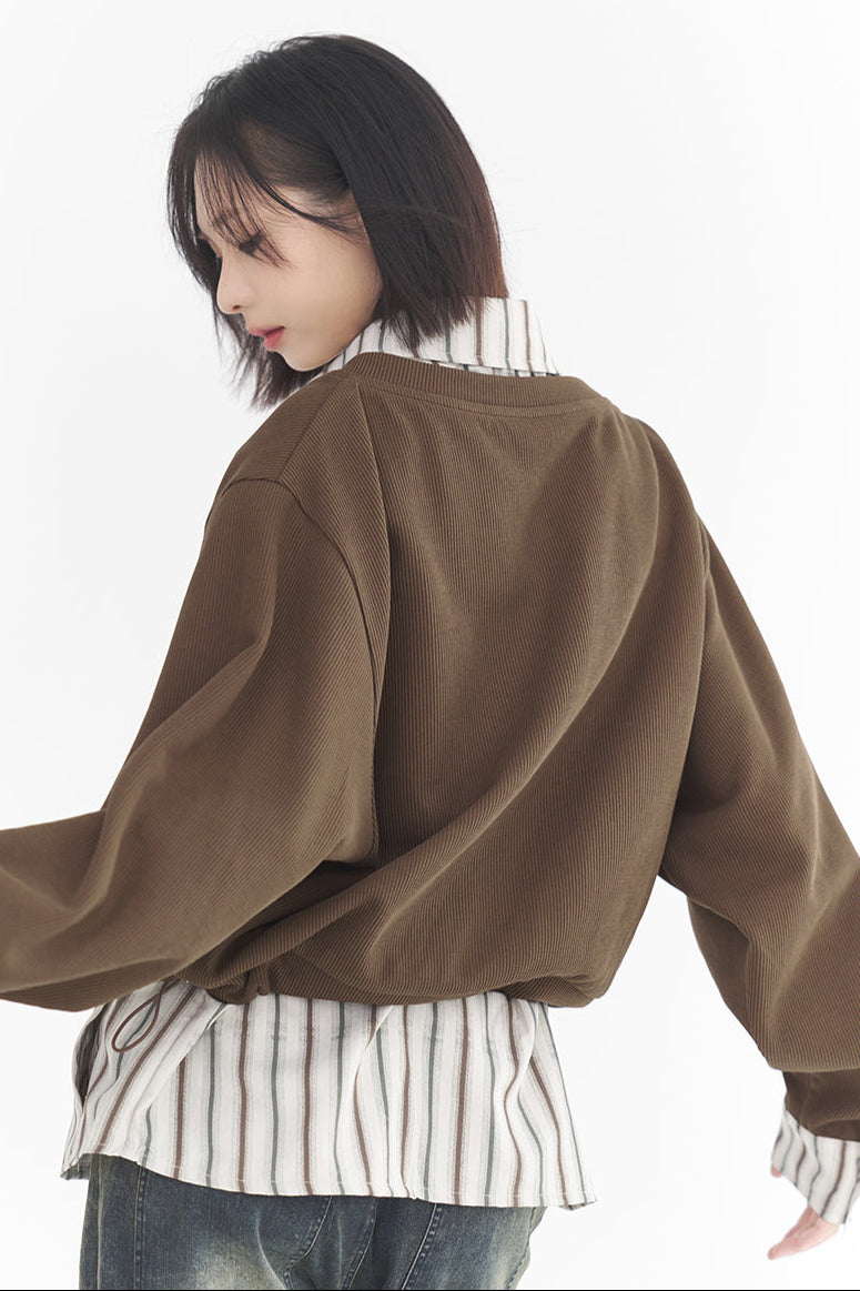 sweatshirt Loose style two-piece fit