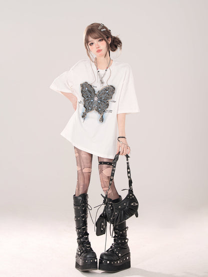 Schmetterling T-Shirt American Loose Street