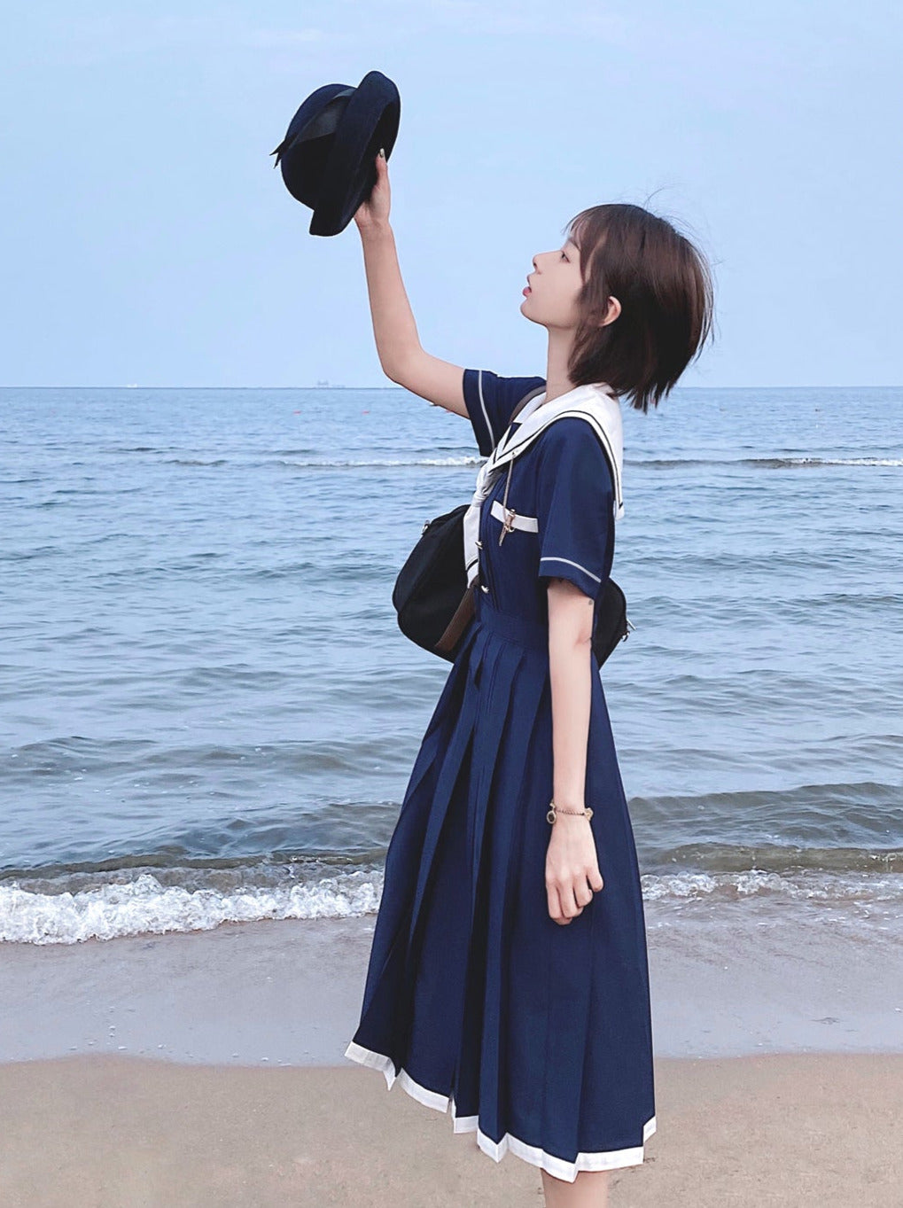 Dress College Style Collar Pleated Sailor