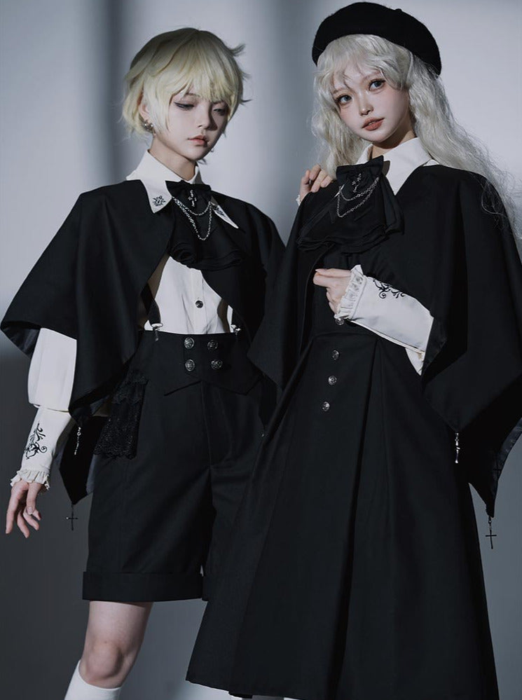 Magic Cloak Prince Shirt Set Suspender Cloak Lolita Dress Nightclaw