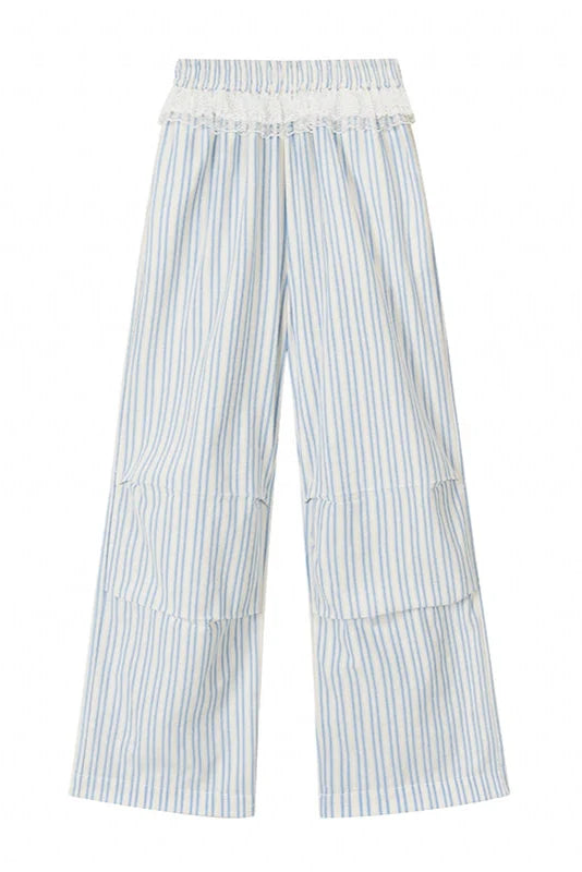 Hosen Gestreift Weit Locker Trend