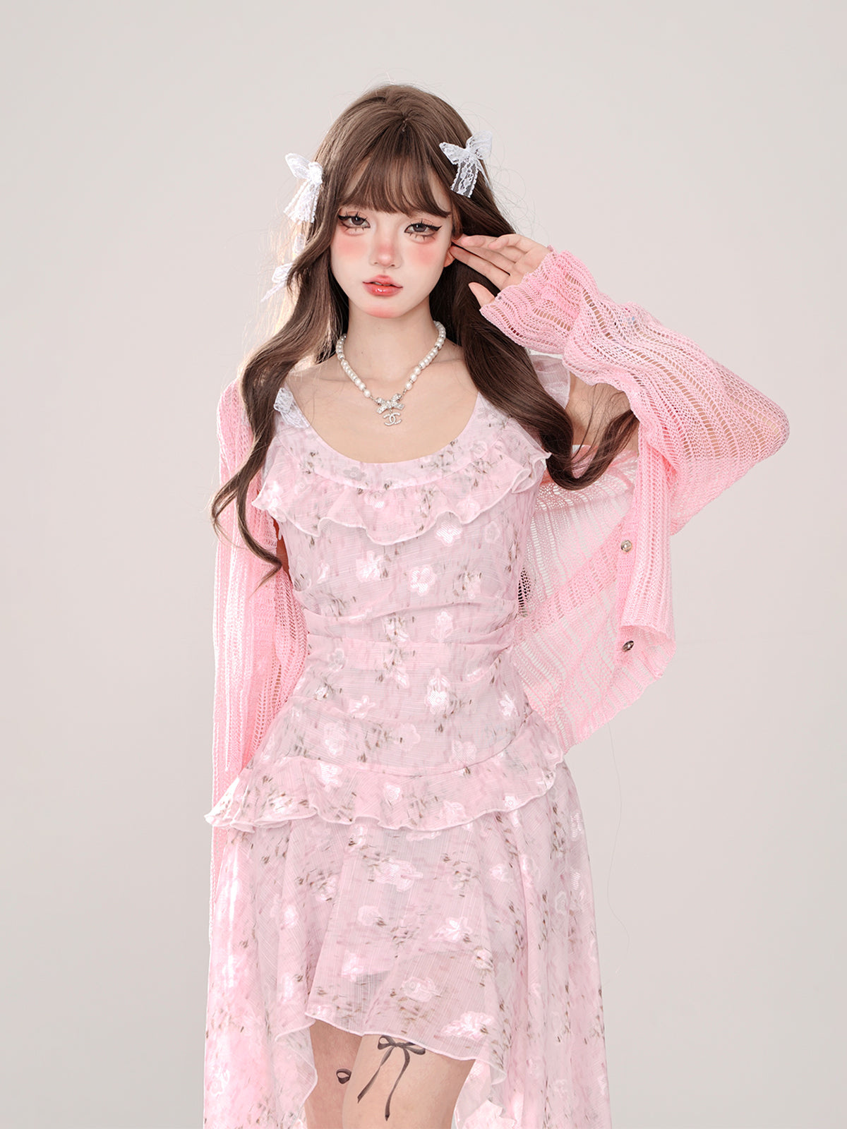 サマーラブ シアーレターニットカーディガン