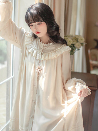 Lace French Retro Tencel Dress Elegant Freesia
