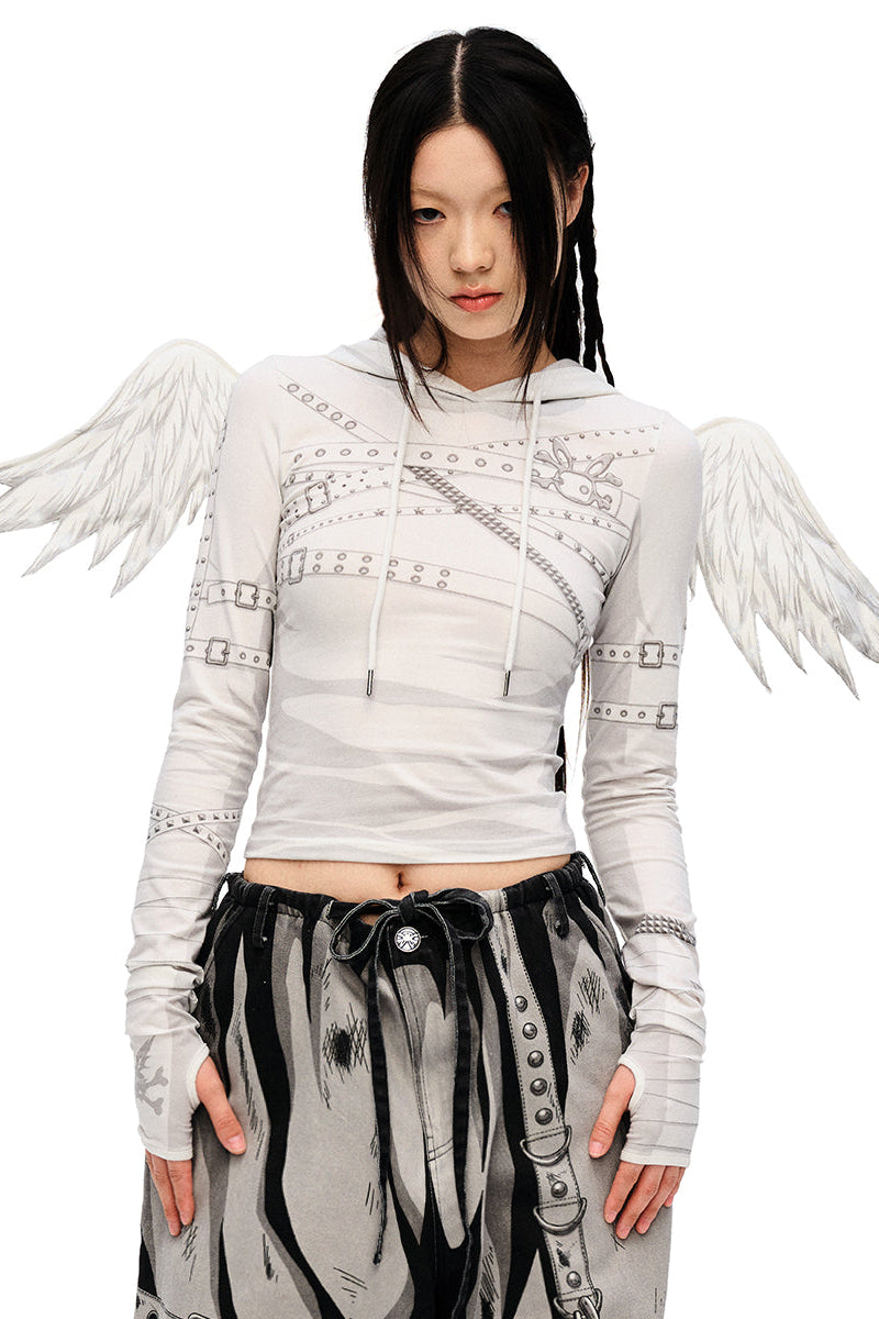 Y2K Tops Wing Angel