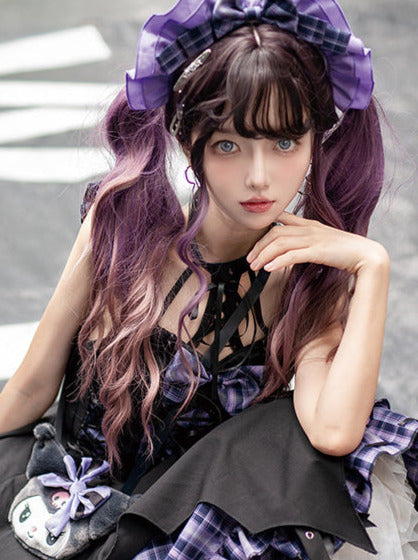 ドレスチェックパンクサスペンダーアクセサリーヘッドロックイレギュラーホルターネック