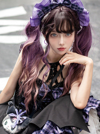 ドレスチェックパンクサスペンダーアクセサリーヘッドロックイレギュラーホルターネック