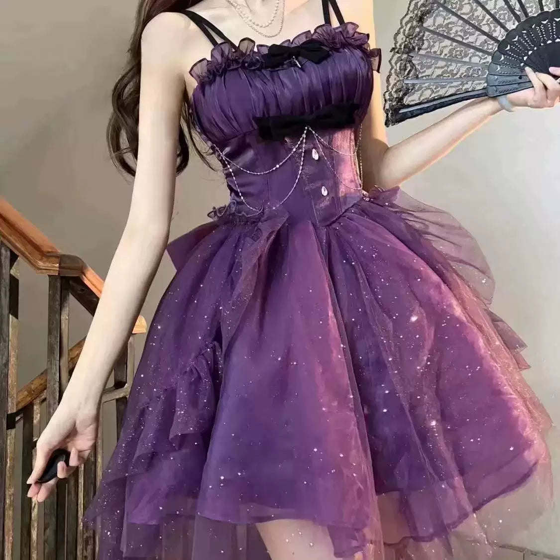 Starry Nikki High-Low Party Prom Dress - Plus Size 130cm Bust | LilyVow