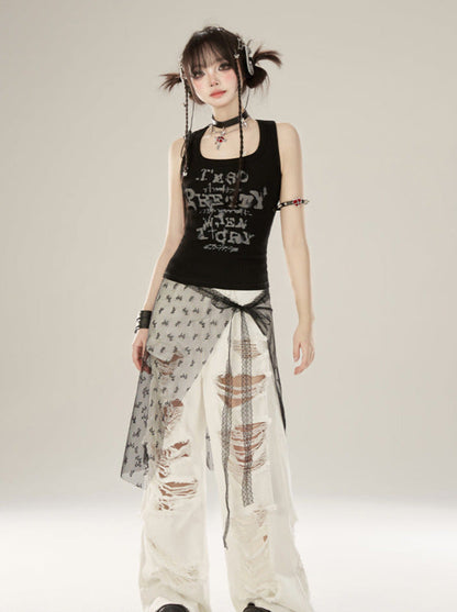 リボンシアーレーススカート