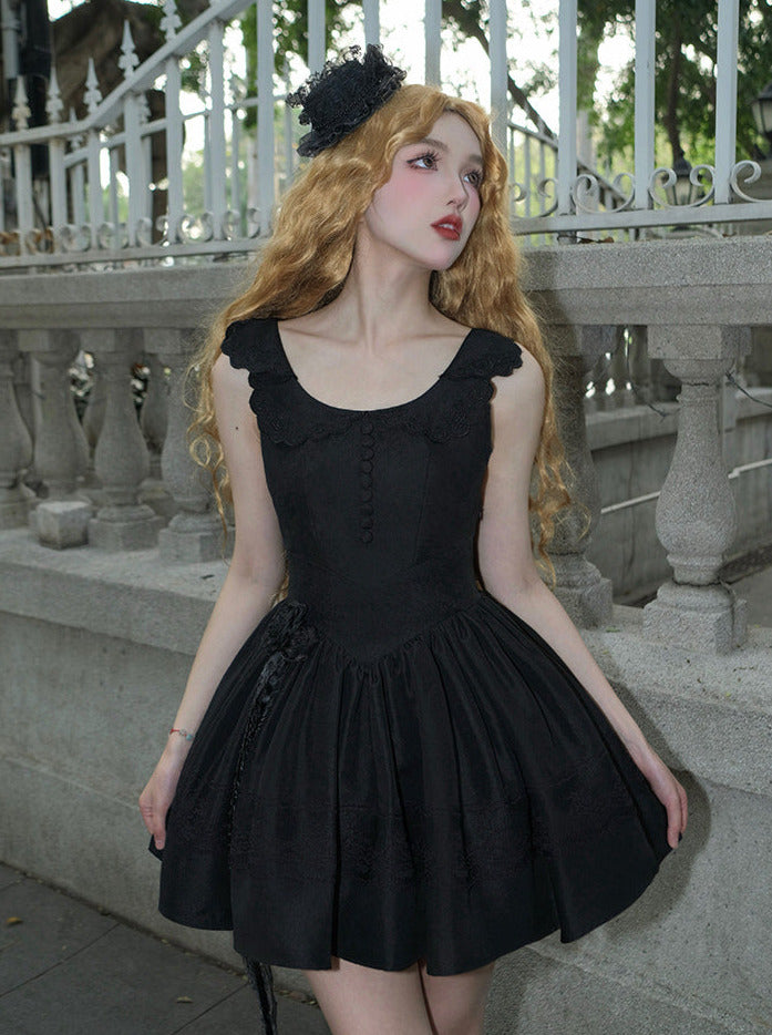 Bluse Spitze Weiß + Jacke Kleid Schwarz Schwarz Klassisches Kleid Gothic Und Nacht Rüschen Traveller