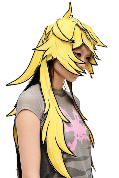 Bonnet de cheveux long animé en 3D