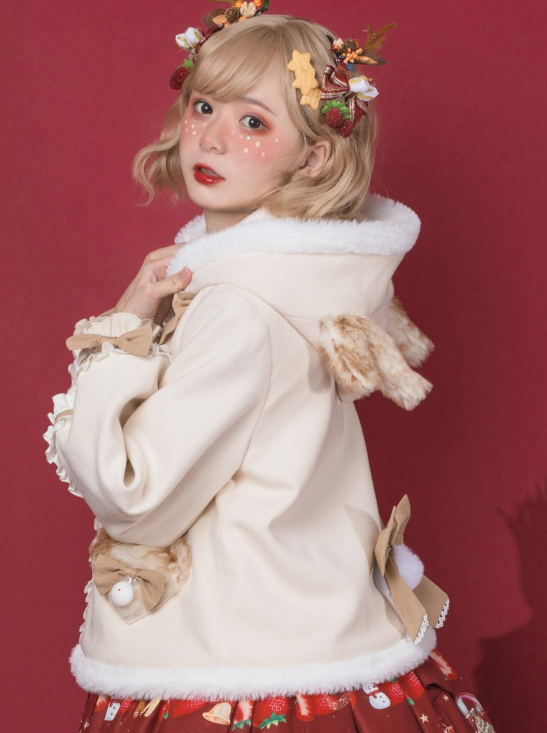 ロリータジャケットケープベルベットビッグリボン