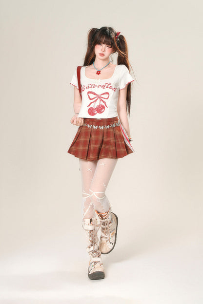 ミルキースリムスウィートTシャツ チェリー