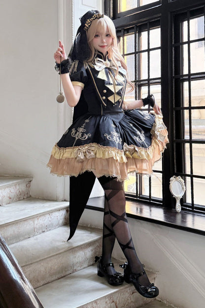 Kleid + süßes dunkles Lolita-Schal