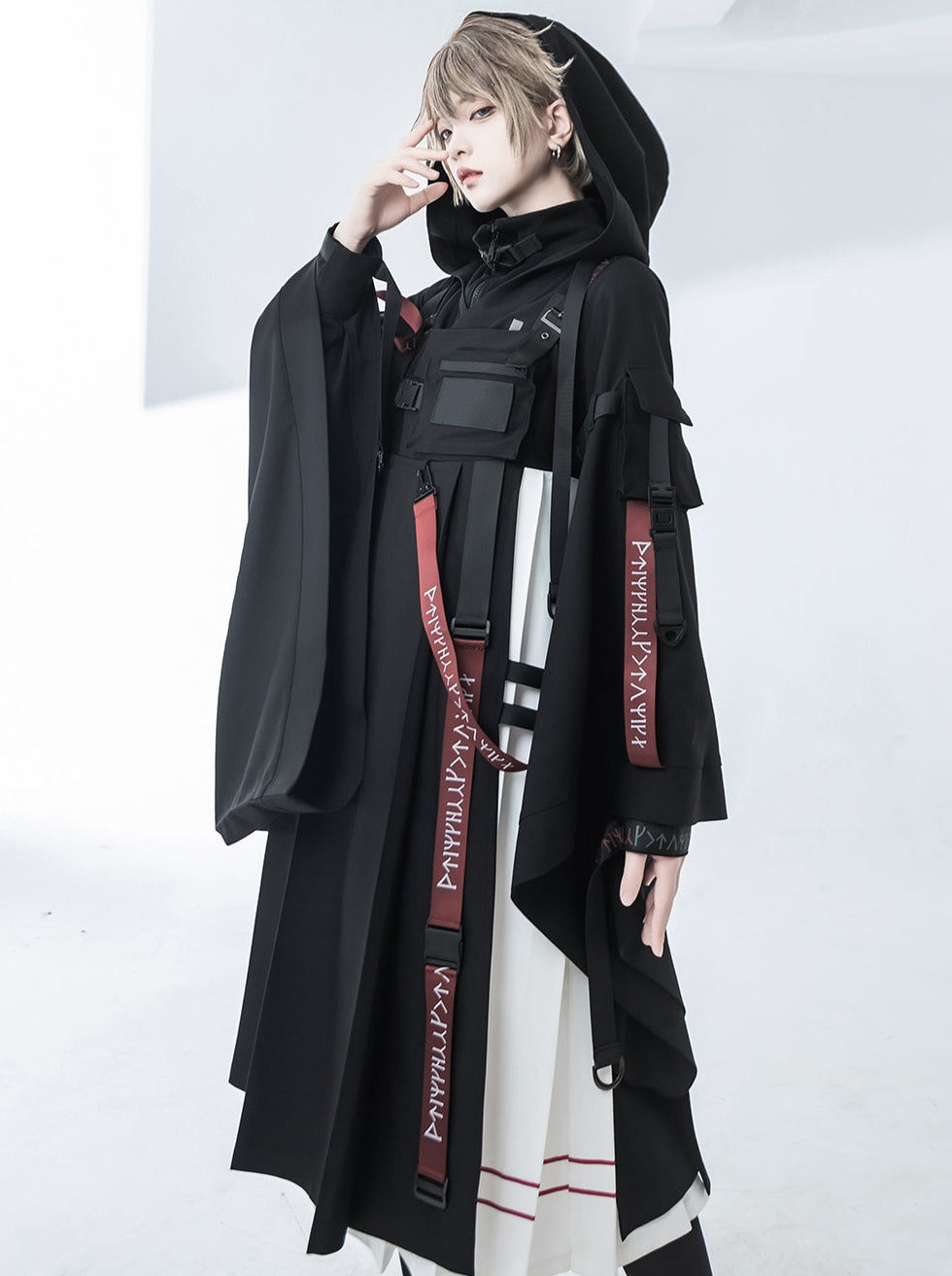 スカートインナージャンパートップスクール+フード付きカーディガン+ウエストランド