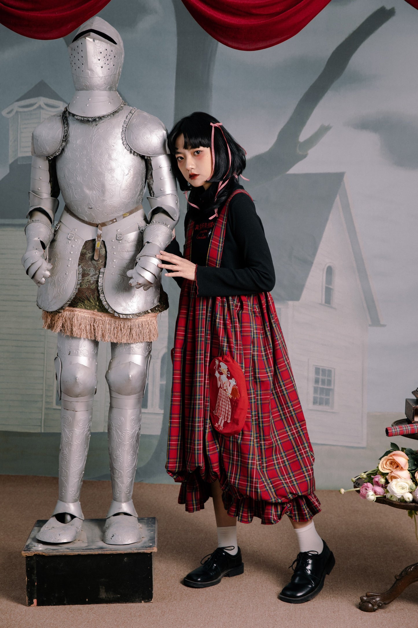 チェックレトロパンツ バルーンサーカス