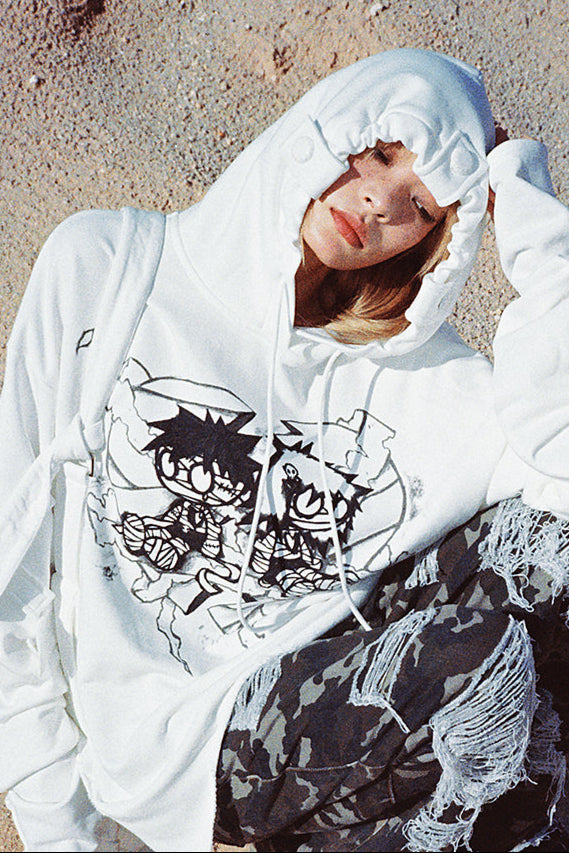 Hoodie Love Kapuzen-Mumien-Sweatshirt