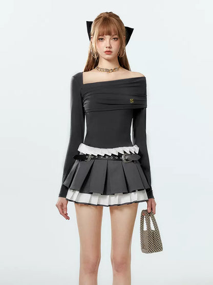 Asymmetrisches Off-Shoulder-Top