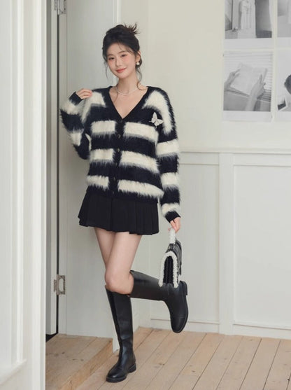 Knopf Gold Plissee Innenrock Hose