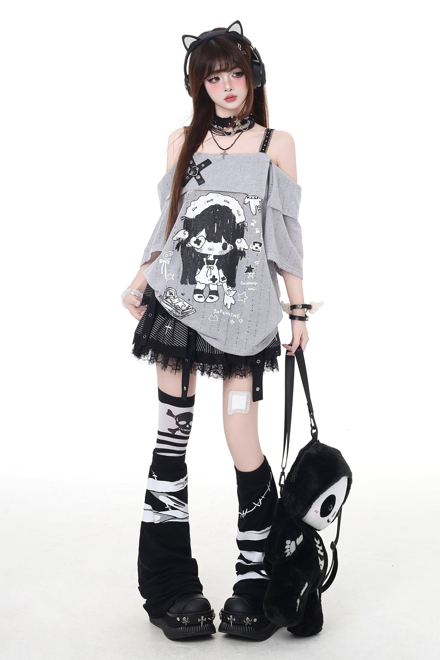 T-Shirt Strap Asia Anime Mine Dark