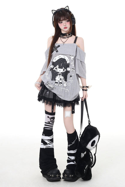 T-Shirt Strap Asia Anime Mine Dark