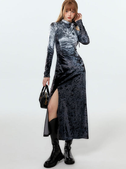 ベルベットダークスリムドレスモード