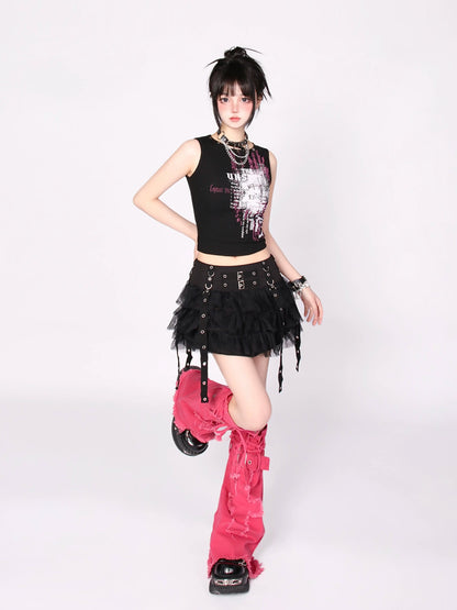 American Riveted Tank Rock Retro Top