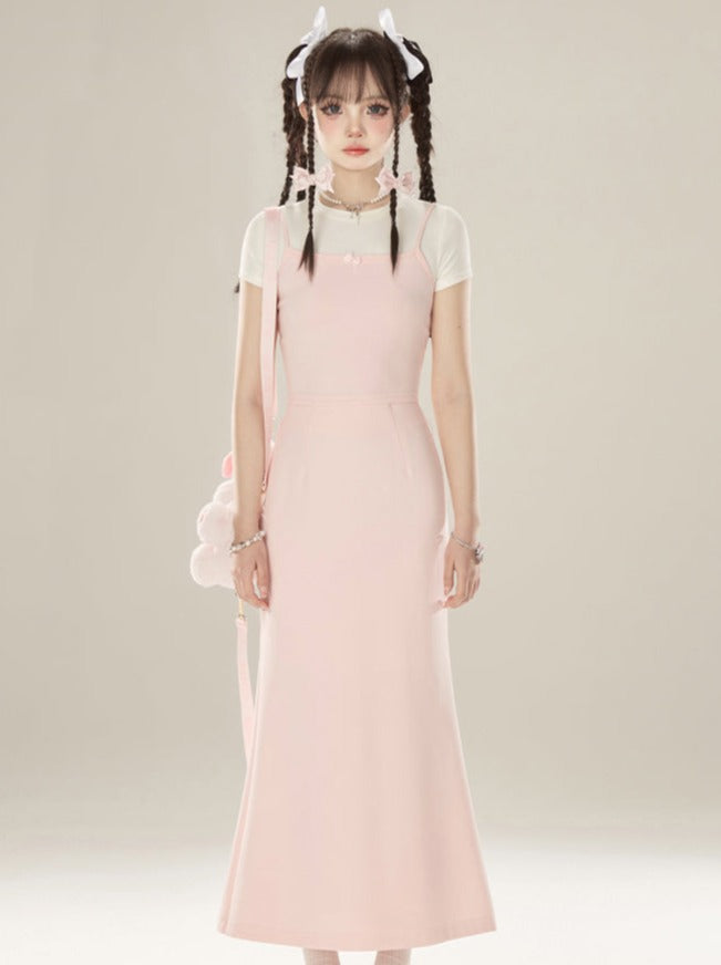 Süßes Camisole Baby + Rock Lang Rosa