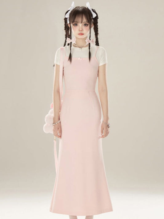 Süßes Camisole Baby + Rock Lang Rosa