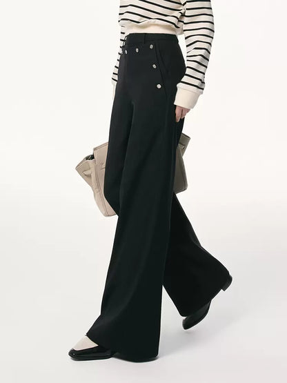 Knopfleiste Hose Faux Design Dasual Button